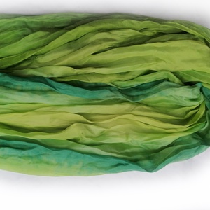 zöld duett selyemsál STÓLA méretben - ruha & divat - sál, sapka, kendő - sál - Meska.hu