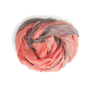 korall, füst selyemsál STÓLA méretben - ruha & divat - sál, sapka, kendő - sál - Meska.hu