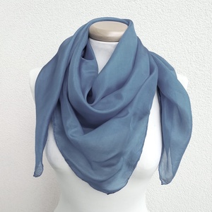 kék antracit selyemkendő 90x90 - Meska.hu