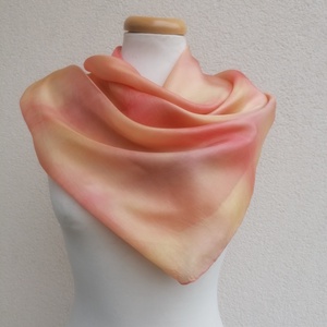 szimfónia selyemkendő 90x90cm, Ruha & Divat, Sál, Sapka, Kendő, Kendő, Selyemfestés, MESKA