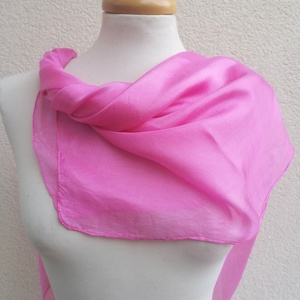 pink selyemkendő, Ruha & Divat, Sál, Sapka, Kendő, Sál, Selyemfestés, MESKA