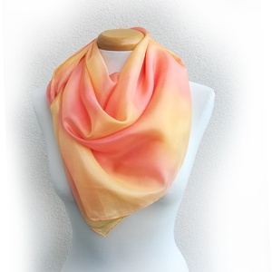 napkelte selyemkendő 90x90 - ruha & divat - sál, sapka, kendő - kendő - Meska.hu