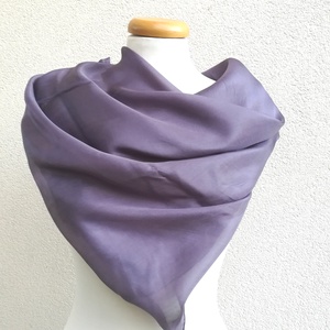 antik lila selyemkendő 90x90 - Meska.hu
