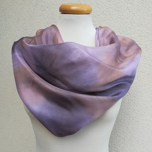 lila szimfónia selyemkendő 90x90 - Meska.hu
