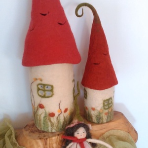 iciri-piciri nemezelt házikó-lámpa -  - Meska.hu