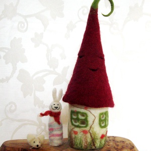 iciri-piciri nemezelt házikó-lámpa -  - Meska.hu