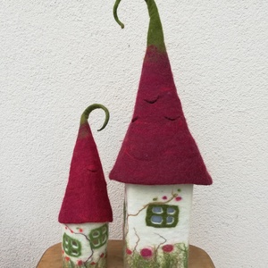 iciri-piciri házacska nemezelt házikó hangulatlámpa -  - Meska.hu