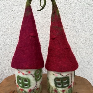 iciri-piciri házacska nemezelt házikó hangulatlámpa -  - Meska.hu