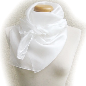 fehér selyemkendő 90x90cm - ruha & divat - sál, sapka, kendő - kendő - Meska.hu