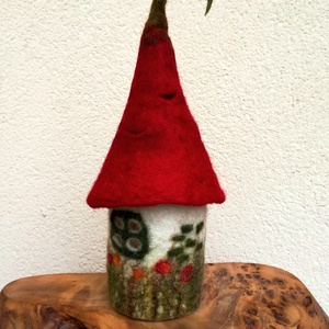 iciri-piciri házacska nemezelt házikó hangulatlámpa -  - Meska.hu