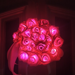 Világító rózsás ajtó kopogtató - otthon & életmód - dekoráció - ajtó- és ablak dekoráció - ajtódísz & kopogtató - Meska.hu