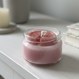 Dinnye illatú üveg gyertya  - Meska.hu