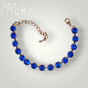 Sapphire kristály karkötő , Ékszer, Karkötő, Karperec, Ékszerkészítés, MESKA