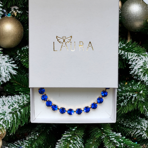 Sapphire kristály karkötő  - ékszer - karkötő - karperec - Meska.hu