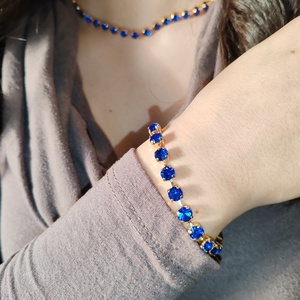 Sapphire kristály karkötő  - ékszer - karkötő - karperec - Meska.hu