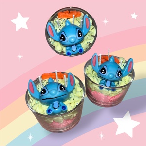 Stitch poharas gyertya 100% szójaviasz, Esküvő, Dekoráció, Gyertya & Gyertyatartó, , MESKA