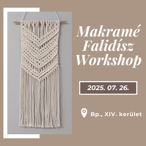 Makramé falidísz workshop 07. 26., DIY (Csináld magad), Workshop & Tanfolyam, Csomózás, MESKA