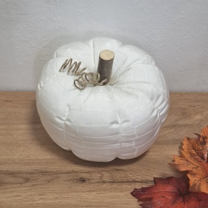 Őszi varrott tök dekoráció /16 cm/, Otthon & Életmód, Dekoráció, Halloween, Halloweeni tök, Varrás, MESKA