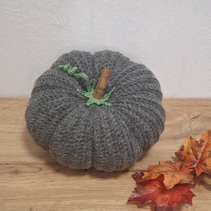 Őszi horgolt tök dekoráció /19 cm/, Otthon & Életmód, Dekoráció, Halloween, Halloweeni tök, Horgolás, MESKA