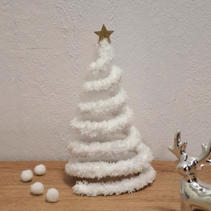 Drót karácsonyfa /kicsi/, Karácsony, Karácsonyi lakásdekoráció, Karácsonyfa, grincsfa, Csomózás, MESKA