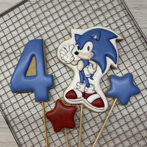 Sonic témájú tortadísz - Meska.hu