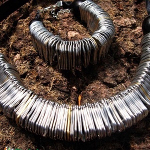 Sör nyitófülekből nyaklánc és karkötő újrahasznosított recycle ékszerszett - ékszer - ékszerszett - Meska.hu