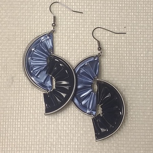 Nespresso kávékapszula fülbevaló bézs kék és sötétkék  kapszulákból, Ékszer, Fülbevaló, Lógó fülbevaló, Újrahasznosított alapanyagból készült termékek, MESKA