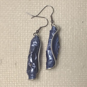 Nespresso kávékapszula fülbevaló kék kapszulából, Ékszer, Fülbevaló, Lógó fülbevaló, Újrahasznosított alapanyagból készült termékek, MESKA