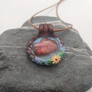 Betta medál, Betta tavacska, Vízcsepp medál, Miniatűr betta, Egyedi figurás ékszer - ékszer - nyaklánc - medálos nyaklánc - Meska.hu