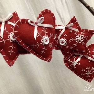 Karácsonyfadísz csomag filcből - karácsony - karácsonyi lakásdekoráció - karácsonyfadíszek - Meska.hu