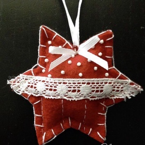 Karácsonyfadísz csomag filcből - karácsony - karácsonyi lakásdekoráció - karácsonyfadíszek - Meska.hu