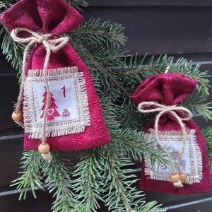 Adventi naptár-24 darab zsákkal - karácsony - adventi díszek - adventi naptár - Meska.hu