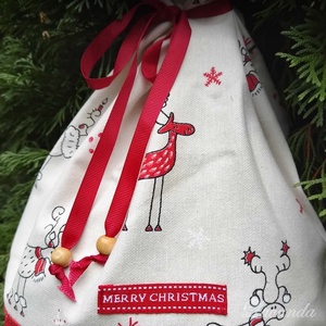 Karácsonyi ajándékzsák - karácsony - karácsonyi ajándékozás - karácsonyi ajándékcsomagolás - Meska.hu