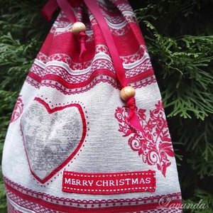 Karácsonyi ajándékzsák - karácsony - karácsonyi ajándékozás - karácsonyi ajándékcsomagolás - Meska.hu