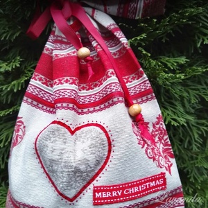 Karácsonyi ajándékzsák - karácsony - karácsonyi ajándékozás - karácsonyi ajándékcsomagolás - Meska.hu