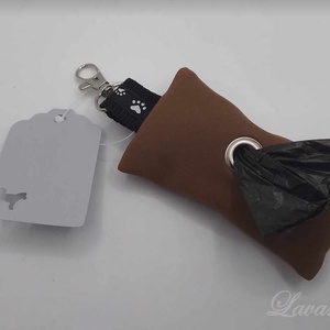 Kutyakakizacsi tartó-Barna, Otthon & Életmód, Kisállatoknak, Kutyáknak, Kutyapiszok zacskó tartó, Varrás, MESKA