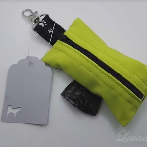 Kutyakakizacsi tartó-Neon sárgászöld  - otthon & életmód - kisállatoknak - kutyáknak - kutyapiszok zacskó tartó - Meska.hu