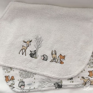 Büfikendő-erdei állatos - baba - mama - szoptatási, etetési kellékek - büfikendő - Meska.hu