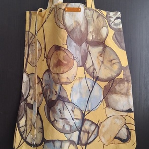 Szatyor, táska-Színes, pénzvirág (holdviola) mintás - Meska.hu