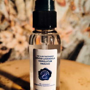 Orvosi levendula hidrolátum, virágvíz, 100 % tisztaságú, 50 ml, Szépségápolás, Arcápolás, Arclemosó, Kozmetikum készítés, Újrahasznosított alapanyagból készült termékek, MESKA