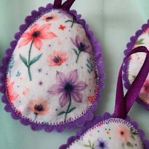 Filc tojások - ünnepi díszek, dekorációk - húsvéti díszek és dekorációk - húsvéti tojásfadíszek - Meska.hu