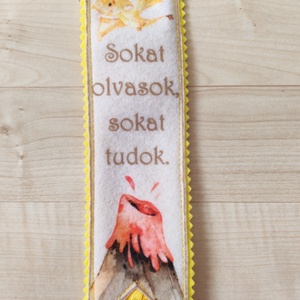 Filc könyvjelző - könyv & zene - könyvjelző - Meska.hu