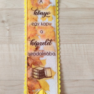 Filc könyvjelző - könyv & zene - könyvjelző - Meska.hu