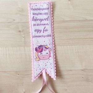 Filc könyvjelző, Könyv & Zene, Könyvjelző, Varrás, MESKA