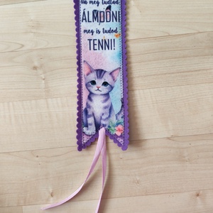 Filc könyvjelző, Könyv & Zene, Könyvjelző, Varrás, MESKA