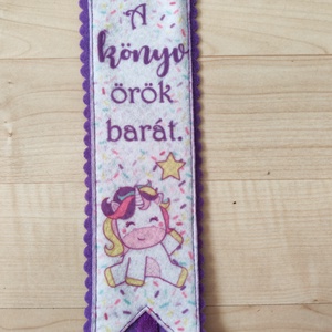 Filc könyvjelző, Könyv & Zene, Könyvjelző, Varrás, MESKA