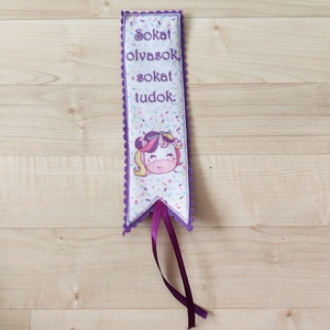 Filc könyvjelző, Könyv & Zene, Könyvjelző, Varrás, MESKA