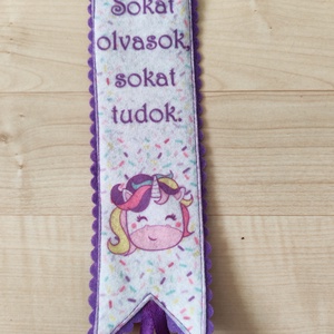 Filc könyvjelző - könyv & zene - könyvjelző - Meska.hu