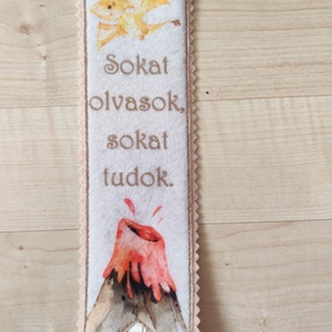 Filc könyvjelző, Könyv & Zene, Könyvjelző, Varrás, MESKA