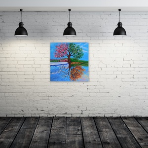 AKCIÓ - Évszakok - akril festmény -  - Meska.hu